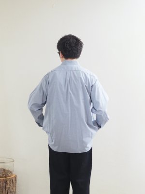 画像3: Still By Hand(スティルバイハンド) オーバーサイズストライプシャツ ブルーストライプ