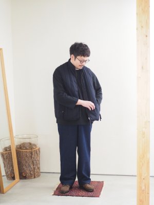 画像25: kontor(コントール) コットンウェザークロスキルティングベスト ネイビー