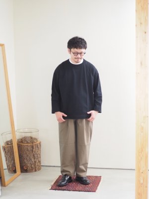 画像19: Still By Hand(スティルバイハンド)コットンシャンブレー2タックワイドイージーパンツ オリーブ