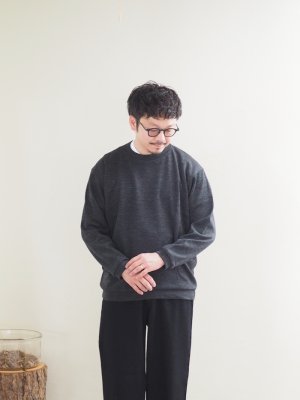 画像1: Style Craft Wardrobe(スタイルクラフトワードローブ) T-SWEATER(WOOL RIB) チャコール
