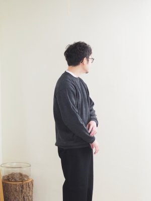 画像2: Style Craft Wardrobe(スタイルクラフトワードローブ) T-SWEATER(WOOL RIB) チャコール