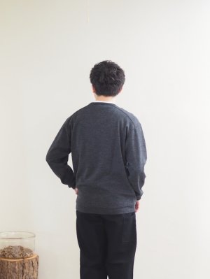 画像3: Style Craft Wardrobe(スタイルクラフトワードローブ) T-SWEATER(WOOL RIB) チャコール