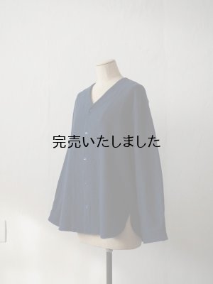 画像6: 5W(ファイブダブル) Monac Shirts / wool ミッドブルー