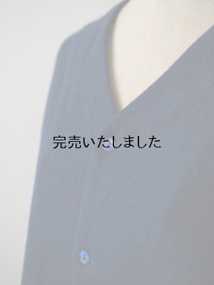 画像14: 5W(ファイブダブル) Monac Shirts / wool ミッドブルー