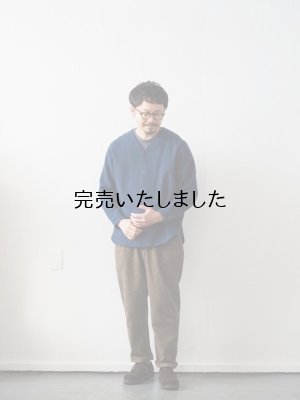 画像16: 5W(ファイブダブル) Monac Shirts / wool ミッドブルー