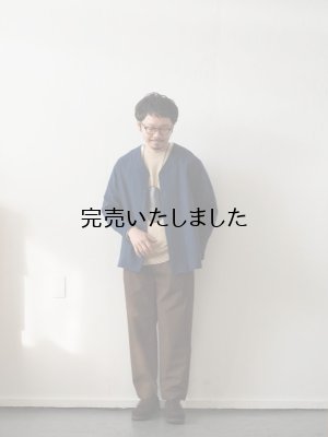 画像17: 5W(ファイブダブル) Monac Shirts / wool ミッドブルー