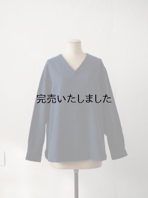 画像5: 5W(ファイブダブル) Monac Shirts / wool ミッドブルー