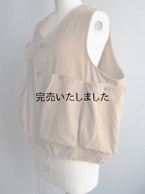 画像16: another 20th century(アナザートゥエンティースセンチュリー) River Runs Vest cotton wool キャメル