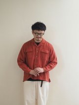 another 20th century(アナザートゥエンティースセンチュリー) Connery Collar shirts - Linen/Wool カーマイン