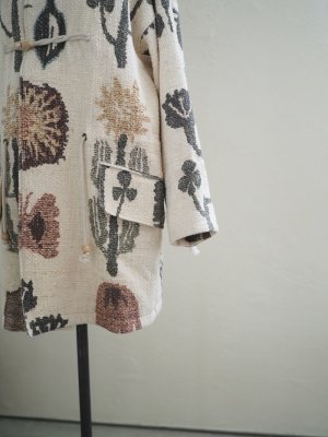 画像9: ASEEDONCLOUD(アシードンクラウド) Antique kilim print coat Off White