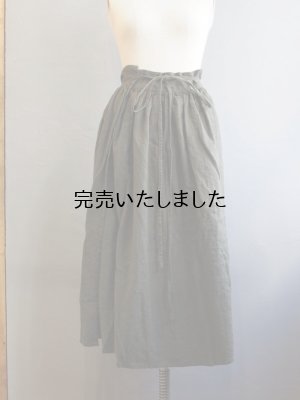 画像4: AU GARCONS(オーギャルソン) リネン巻きスカート-Sara-カーキ