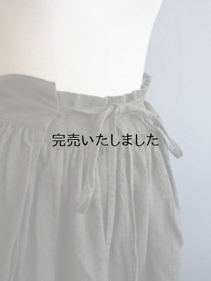 画像7: AU GARCONS(オーギャルソン) リネン巻きスカート-Sara-カーキ