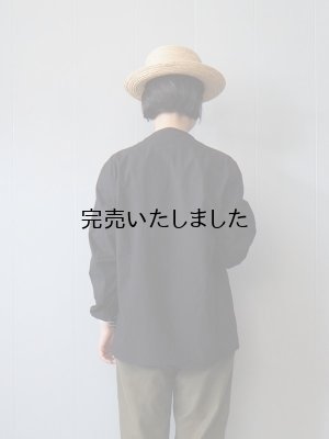 画像5: AU GARCONS(オーギャルソン) RIDE-ノーカラーシャツ- ブラック