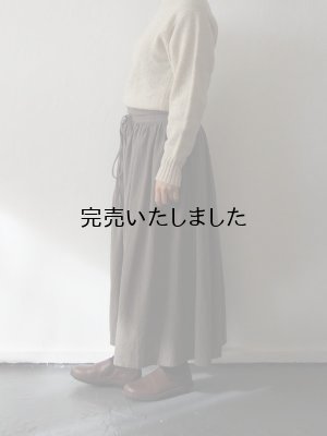 画像2: AU GARCONS(オーギャルソン) SARA-巻きスカート- カーキベージュ