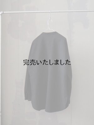 画像7: AU GARCONS(オーギャルソン) AUBIN-バンドカラーシャツ -ブラック