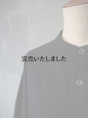 画像9: AU GARCONS(オーギャルソン) AUBIN-バンドカラーシャツ -ブラック