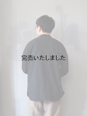 画像5: AU GARCONS(オーギャルソン) AUBIN-バンドカラーシャツ -ブラック