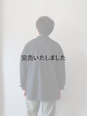 画像2: AU GARCONS(オーギャルソン) AUBIN-バンドカラーシャツ -ブラック