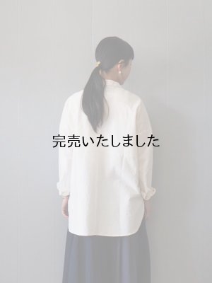 画像3: AU GARCONS(オーギャルソン) AUBIN-バンドカラーシャツ -ホワイト