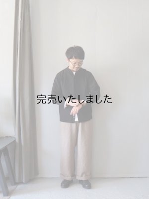 画像18: AU GARCONS(オーギャルソン) RIDE-ノーカラーシャツ- ブラック