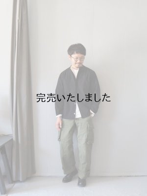 画像19: AU GARCONS(オーギャルソン) RIDE-ノーカラーシャツ- ブラック