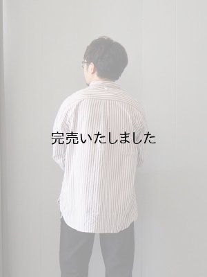 画像3: allinone(オールインワン) PERSONA shirts-シャツ- ブラウンストライプ