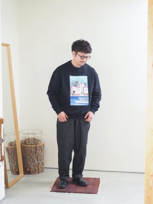 画像23: ATELIER AMELOT-アトリエアメロ  FAUX AIR FRANCE FRENCH RIVIERA-スウェット ブラック