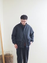 Still By Hand(スティルバイハンド) ラムウールメルトンショートブルゾン チャコール