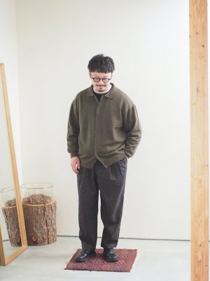 画像18: Still By Hand(スティルバイハンド) ウールシルクネップイージーテーパードパンツ ブラウン