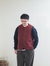 【再入荷】ARAN(アラン) ナイロンタッサー ライナーベスト ボルドー