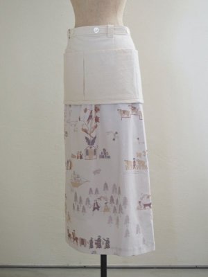 画像5: ASEEDONCLOUD(アシードンクラウド) Forest cook's skirt オフホワイト