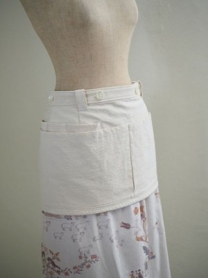 画像9: ASEEDONCLOUD(アシードンクラウド) Forest cook's skirt オフホワイト