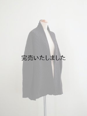 画像4: ASEEDONCLOUD(アシードンクラウド) Cable big cardigan ブラック