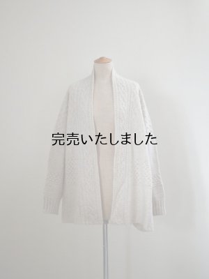 画像5: ASEEDONCLOUD(アシードンクラウド) Cable big cardigan オフホワイト