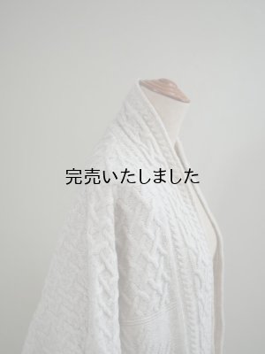 画像9: ASEEDONCLOUD(アシードンクラウド) Cable big cardigan オフホワイト