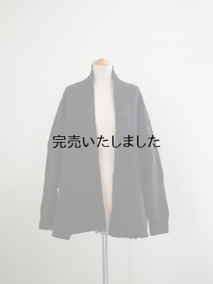 画像5: ASEEDONCLOUD(アシードンクラウド) Cable big cardigan ブラック