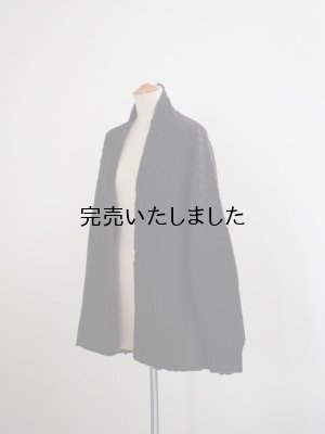 画像6: ASEEDONCLOUD(アシードンクラウド) Cable big cardigan ブラック