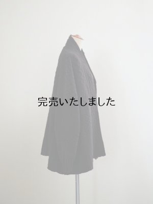 画像9: ASEEDONCLOUD(アシードンクラウド) Cable big cardigan ブラック
