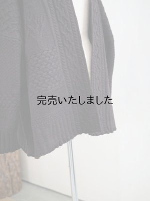 画像11: ASEEDONCLOUD(アシードンクラウド) Cable big cardigan ブラック