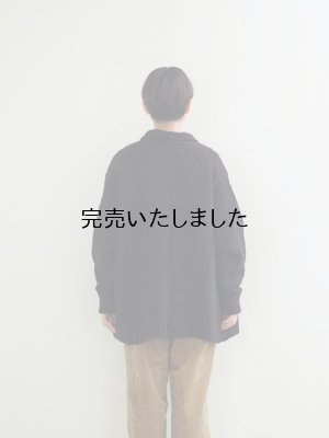 画像3: ASEEDONCLOUD(アシードンクラウド) Cable big cardigan ブラック
