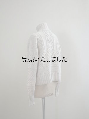 画像6: ASEEDONCLOUD(アシードンクラウド) Cable sweater オフホワイト
