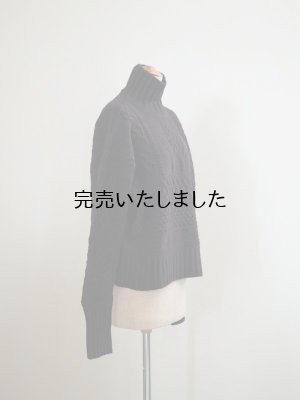 画像7: ASEEDONCLOUD(アシードンクラウド) Cable sweater ブラック
