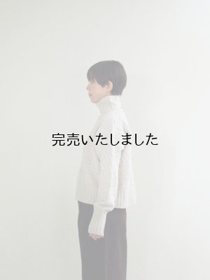 画像2: ASEEDONCLOUD(アシードンクラウド) Cable sweater オフホワイト