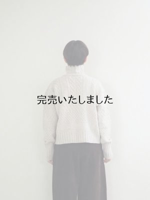 画像3: ASEEDONCLOUD(アシードンクラウド) Cable sweater オフホワイト