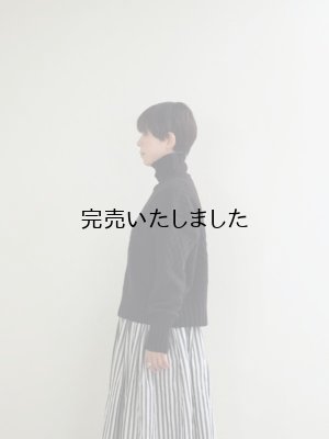 画像2: ASEEDONCLOUD(アシードンクラウド) Cable sweater ブラック