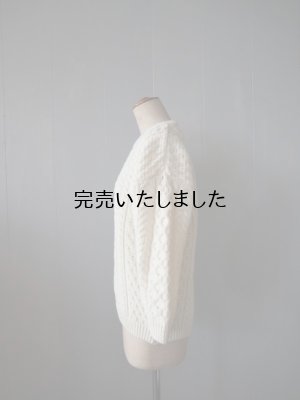画像5: aran woollen mills（アランウーレンミルズ) ケーブル編みニット-KIDS XXLサイズ- エクル