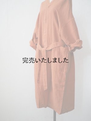 画像13: pub(ピューブ) ノンシルケットリネン ガウンコート コニャック