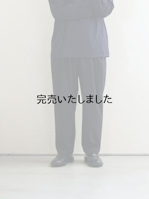 画像4: Still By Hand(スティルバイハンド)ウールジャージーイージースラックス ブラックネイビー