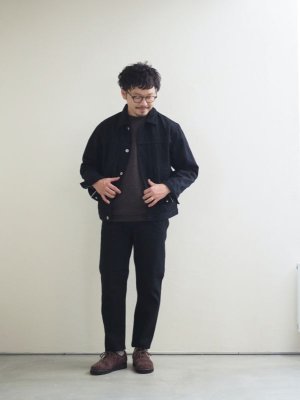 画像24: Still By Hand(スティルバイハンド)  1タックテーパードデニムパンツ ブラック