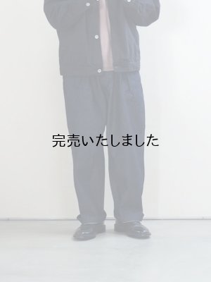 画像4: Still By Hand(スティルバイハンド) インボックスプリーツ10オンスデニムパンツ ネイビー